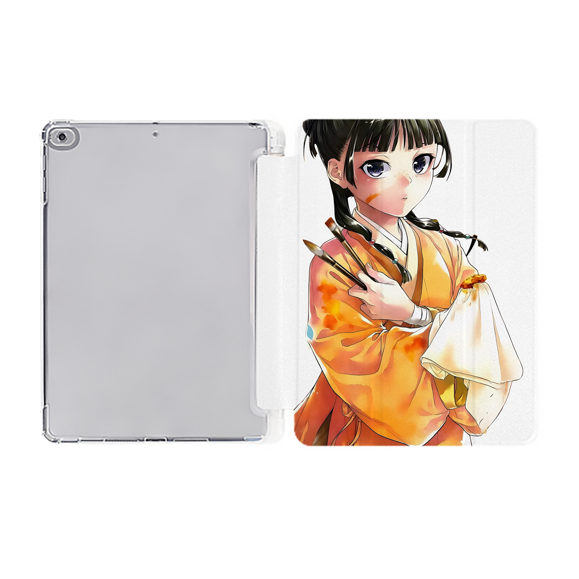 （画像用） 薬屋のひとりごと The Apothecary Diaries IPad ケース ペン収納付き 三つ折りスタンド PUレザー×シリコン 対応機種9.5/10.5/10.9インチ
